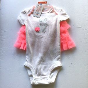 CARTERS EASTER BUNNY BODYSUIT AND TUTU 6 MONTHS NWT